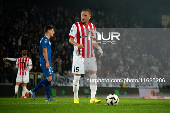 Kamil Glik participates in the game between KS Cracovia and Stal Mielec in Krakow, Poland, on September 30, 2024. PKO BP Ekstraklasa, Polish...