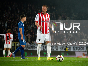 Kamil Glik participates in the game between KS Cracovia and Stal Mielec in Krakow, Poland, on September 30, 2024. PKO BP Ekstraklasa, Polish...