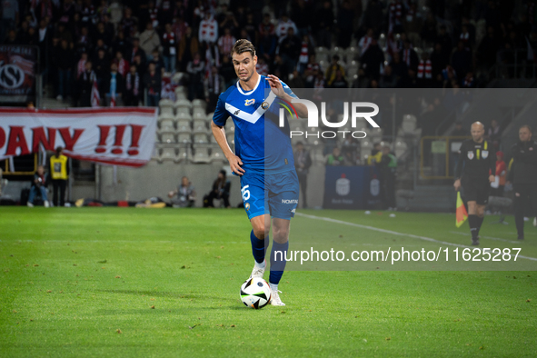 Marvin Senger during the game between KS Cracovia and Stal Mielec in Krakow, Poland, on September 30, 2024. PKO BP Ekstraklasa, Polish footb...