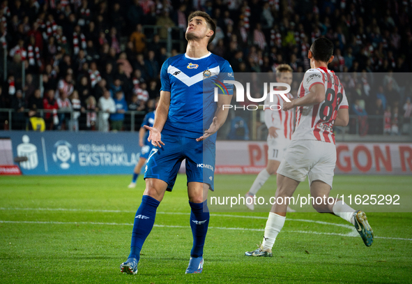 Ilya Shkurin plays during the game between KS Cracovia and Stal Mielec in Krakow, Poland, on September 30, 2024. PKO BP Ekstraklasa, Polish...