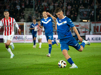 Dawid Tkacz plays during the game between KS Cracovia and Stal Mielec in Krakow, Poland, on September 30, 2024. PKO BP Ekstraklasa, Polish f...