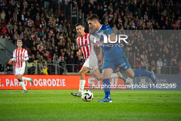 Ilya Shkurin plays during the game between KS Cracovia and Stal Mielec in Krakow, Poland, on September 30, 2024. PKO BP Ekstraklasa, Polish...