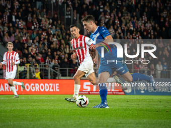 Ilya Shkurin plays during the game between KS Cracovia and Stal Mielec in Krakow, Poland, on September 30, 2024. PKO BP Ekstraklasa, Polish...