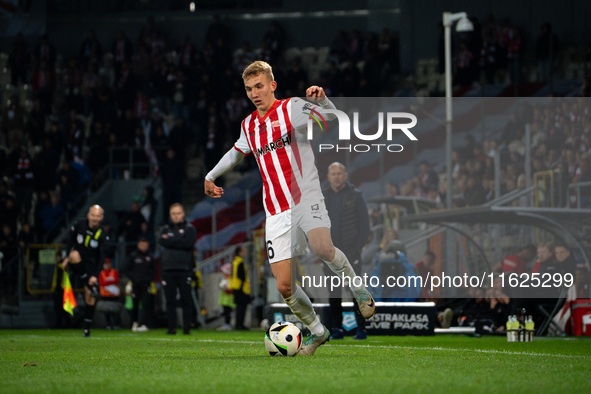 Bartosz Biedrzycki during the game between KS Cracovia and Stal Mielec in Krakow, Poland, on September 30, 2024. PKO BP Ekstraklasa, Polish...