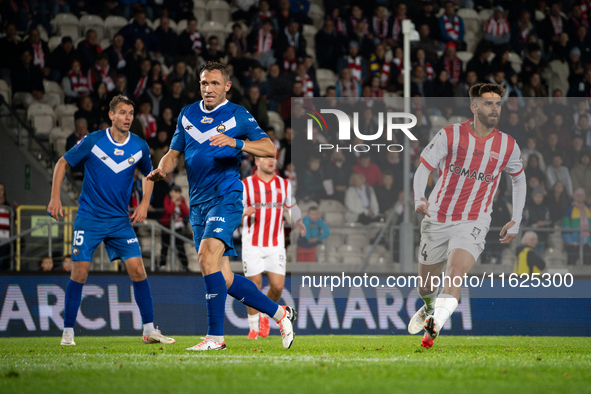 PKO BP Ekstraklasa game between KS Cracovia and Stal Mielec in Krakow, Poland, on September 30, 2024. Polish football league match at Cracov...