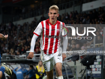 Bartosz Biedrzycki during the game between KS Cracovia and Stal Mielec in Krakow, Poland, on September 30, 2024. PKO BP Ekstraklasa, Polish...