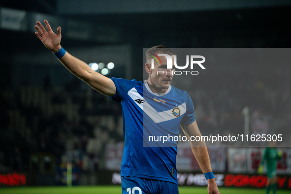 Maciej Domanski participates in the game between KS Cracovia and Stal Mielec in Krakow, Poland, on September 30, 2024. PKO BP Ekstraklasa, P...