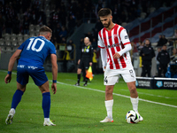 Ajdin Hasic plays during the game between KS Cracovia and Stal Mielec in Krakow, Poland, on September 30, 2024. PKO BP Ekstraklasa, Polish f...