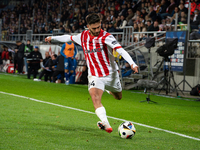 Ajdin Hasic plays during the game between KS Cracovia and Stal Mielec in Krakow, Poland, on September 30, 2024. PKO BP Ekstraklasa, Polish f...