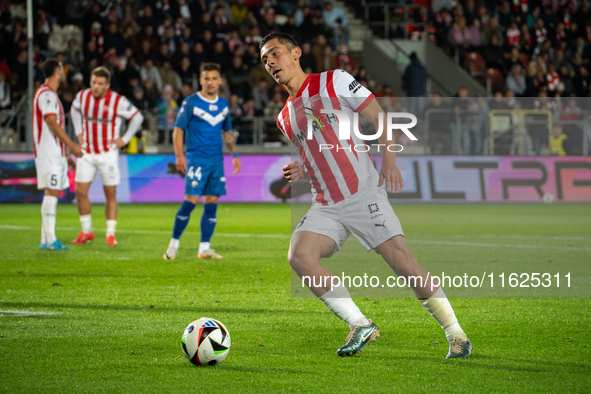 Patryk Sokolowski during the game between KS Cracovia and Stal Mielec in Krakow, Poland, on September 30, 2024. PKO BP Ekstraklasa, Polish f...