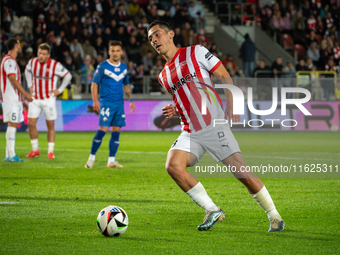 Patryk Sokolowski during the game between KS Cracovia and Stal Mielec in Krakow, Poland, on September 30, 2024. PKO BP Ekstraklasa, Polish f...