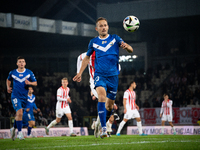 Krystian Getinger participates in the game between KS Cracovia and Stal Mielec in Krakow, Poland, on September 30, 2024. PKO BP Ekstraklasa,...