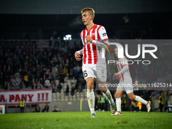 Bartosz Biedrzycki during the game between KS Cracovia and Stal Mielec in Krakow, Poland, on September 30, 2024. PKO BP Ekstraklasa, Polish...