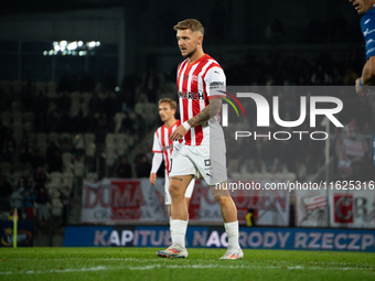 Michal Rakoczy plays during the game between KS Cracovia and Stal Mielec in Krakow, Poland, on September 30, 2024. PKO BP Ekstraklasa, Polis...