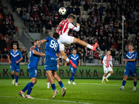 Benjamin Kallman and Robert Dadok play during the game between KS Cracovia and Stal Mielec in Krakow, Poland, on September 30, 2024. PKO BP...