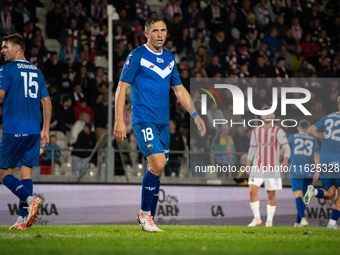 Piotr Wlazlo participates in the game between KS Cracovia and Stal Mielec in Krakow, Poland, on September 30, 2024. PKO BP Ekstraklasa, Poli...