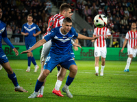 Dawid Tkacz plays during the game between KS Cracovia and Stal Mielec in Krakow, Poland, on September 30, 2024. PKO BP Ekstraklasa, Polish f...