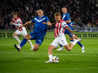 Michal Rakoczy and Piotr Wlazlo play during the game between KS Cracovia and Stal Mielec in Krakow, Poland, on September 30, 2024. PKO BP Ek...