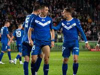 Piotr Wlazlo and Alvis Jaunzems play during the game between KS Cracovia and Stal Mielec in Krakow, Poland, on September 30, 2024. PKO BP Ek...