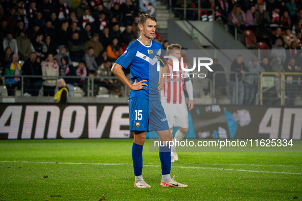 Marvin Senger during the game between KS Cracovia and Stal Mielec in Krakow, Poland, on September 30, 2024. PKO BP Ekstraklasa, Polish footb...