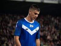 Dawid Tkacz plays during the game between KS Cracovia and Stal Mielec in Krakow, Poland, on September 30, 2024. PKO BP Ekstraklasa, Polish f...