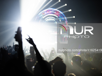 Zedd fans cheer during the DJ's concert at 713 Music Hall in Houston, Texas, on September 28, 2024. (