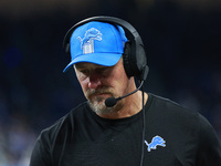 DETROIT,MICHIGAN-September 30: Detroit Lions head coach Dan Campbell is seen during the second half of an NFL football game between the Seat...