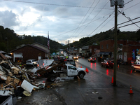 The town of Lansing, North Carolina is seen on September 30, 2024 after Hurricane Helene caused catastrophic damage to the region. (