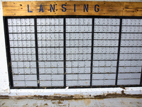 Mud covers the floor of the U.S. Post Office in Lansing, North Carolina on September 30, 2024 after Hurricane Helene caused widespread damag...