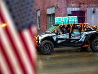 Volunteers deliver donations at the Lansing Volunteer Fire Department in Lansing, North Carolina on September 30, 2024, after Hurricane Hele...