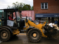 Damage from Hurricane Helene is seen in Lansing, North Carolina on September 30, 2024. (