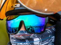 A paragliding athlete prepares to take part in a paragliding competition in Sumedang, Indonesia, on October 1, 2024. The paragliding competi...