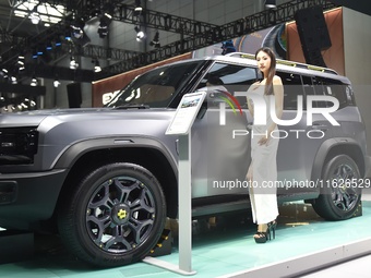 People visit the 2024 Hefei International New Energy Vehicle Exhibition in Hefei, China, on October 1, 2024. (