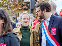 Lucie Castets, the left-wing New Popular Front (NFP - Nouveau Front Populaire) coalition's candidate for Prime Minister and an economist, wa...