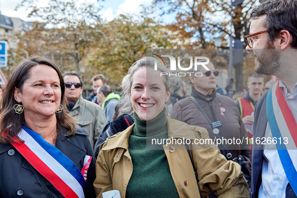 Lucie Castets, the left-wing New Popular Front (NFP - Nouveau Front Populaire) coalition's candidate for Prime Minister and an economist, wa...