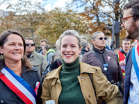 Lucie Castets, the left-wing New Popular Front (NFP - Nouveau Front Populaire) coalition's candidate for Prime Minister and an economist, wa...