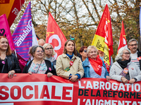 Sophie Binet, General Secretary of the French trade union General Confederation of Labour (CGT), was seen participating in a protest organiz...