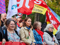 Sophie Binet, General Secretary of the French trade union General Confederation of Labour (CGT), was seen participating in a protest organiz...