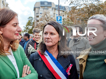 Politicians from the left-wing New Popular Front (NFP - Nouveau Front Populaire) coalition, including Eric Coquerel, Marine Tondelier, Lucie...