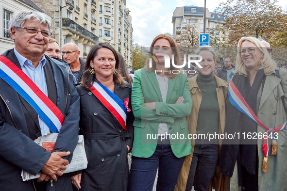 Politicians from the left-wing New Popular Front (NFP - Nouveau Front Populaire) coalition, including Eric Coquerel, Marine Tondelier, Lucie...