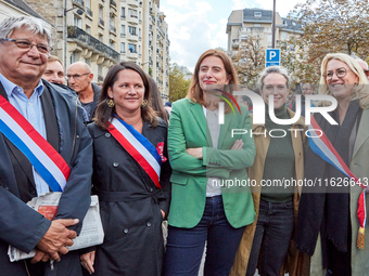 Politicians from the left-wing New Popular Front (NFP - Nouveau Front Populaire) coalition, including Eric Coquerel, Marine Tondelier, Lucie...