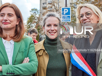 Politicians from the left-wing New Popular Front (NFP - Nouveau Front Populaire) coalition, including Eric Coquerel, Marine Tondelier, Lucie...