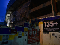 The stadium undergoes renovation during a prayer vigil to commemorate the second anniversary of the soccer tragedy that killed 135 people on...