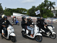 Hundreds of Arema FC supporters march to Kanjuruhan Stadium to mark the second anniversary of the football disaster that killed 135 people....