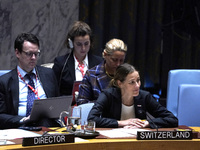 Riccarda Christiana Chanda, Second Deputy Permanent Representative, Senior Legal Adviser of Switzerland to the United Nations  speaks during...