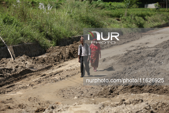 Nepali passengers travel through the BP Highway, a major highway that connects Kathmandu directly with the Southern Plains of Nepal, making...