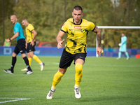 Tomasz Swedrowski participates in the game between Wieczysta Krakow and GKS Jastrzebie in Krakow, Poland, on October 1, 2024. Betclic 2 Liga...