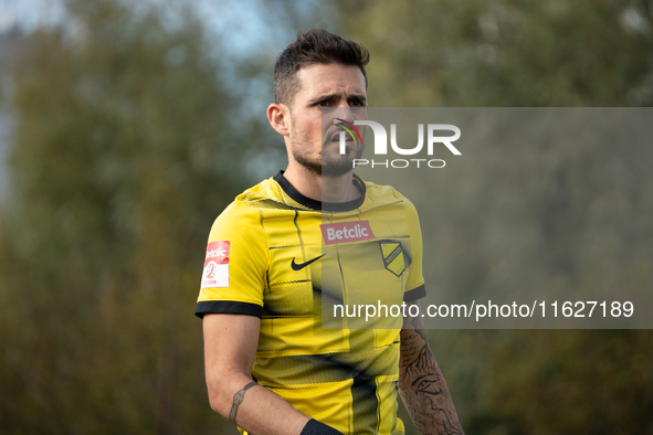 Goku Roman during the game between Wieczysta Krakow and GKS Jastrzebie in Krakow, Poland, on October 1, 2024. Betclic 2 Liga, Polish footbal...