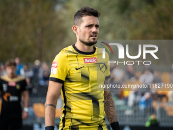 Goku Roman during the game between Wieczysta Krakow and GKS Jastrzebie in Krakow, Poland, on October 1, 2024. Betclic 2 Liga, Polish footbal...