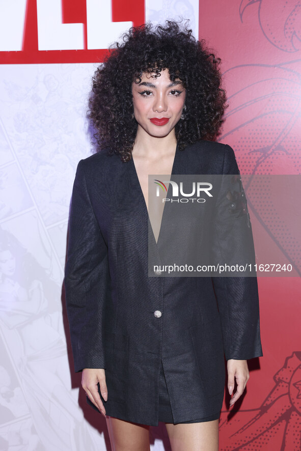 Elyfer Torres attends the Marvel 85 red carpet of the Fashion Forward at Fronton Bucarelli in Mexico City, Mexico, on September 30, 2024. 